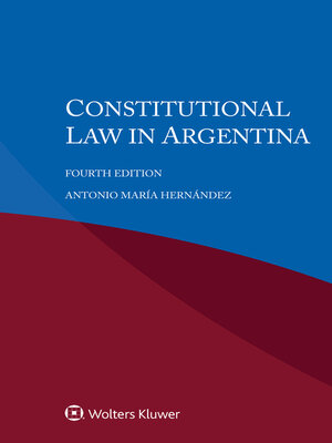 cover image of Constitutional Law in Argentina